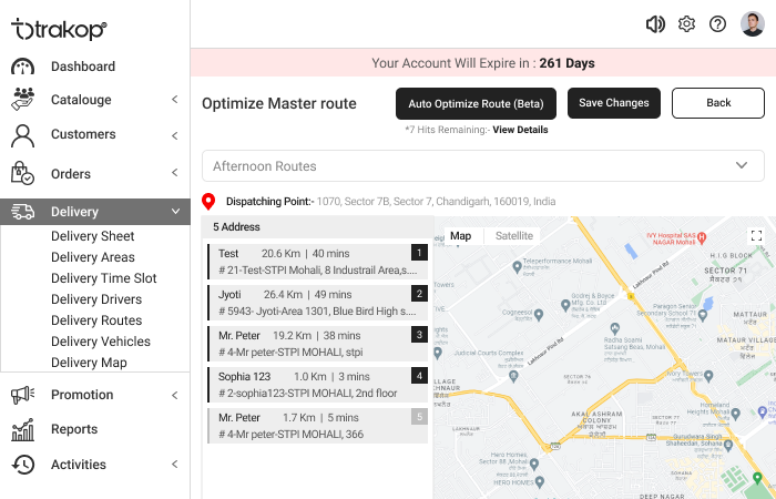 ravi garg, trakop, features, backoffice, admin panel